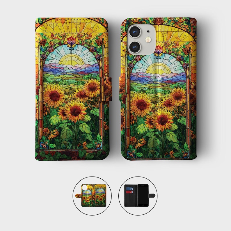 Plånboksfodral i målat glas | iPhone 17-fodral | iPhone 16 | iPhone 13 | iPhone 15 | iPhone 14 | iPhone 11 Pro Max Plus | S22 S24 S25 08