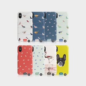 Tirita Capa de telefone rígida Pássaros Flamingo Andorinhas Pardais Melro Cachorro fofo para iPhone 15 14 13 12 11 Xs 5s 8 SE 6s Samsung Galaxy S20 S10