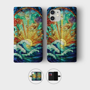 Plånboksfodral i målat glas | iPhone 17-fodral | iPhone 16 | iPhone 13 | iPhone 15 | iPhone 14 | iPhone 11 Pro Max Plus | S22 S24 S25 02
