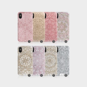 Tirita Hard Handyhülle Mandala Lace spirituelle Oriental Buddhismus Hinduismus für iPhone 15 14 13 12 5 5s SE 6 6s 7&8 + X Xs Samsung