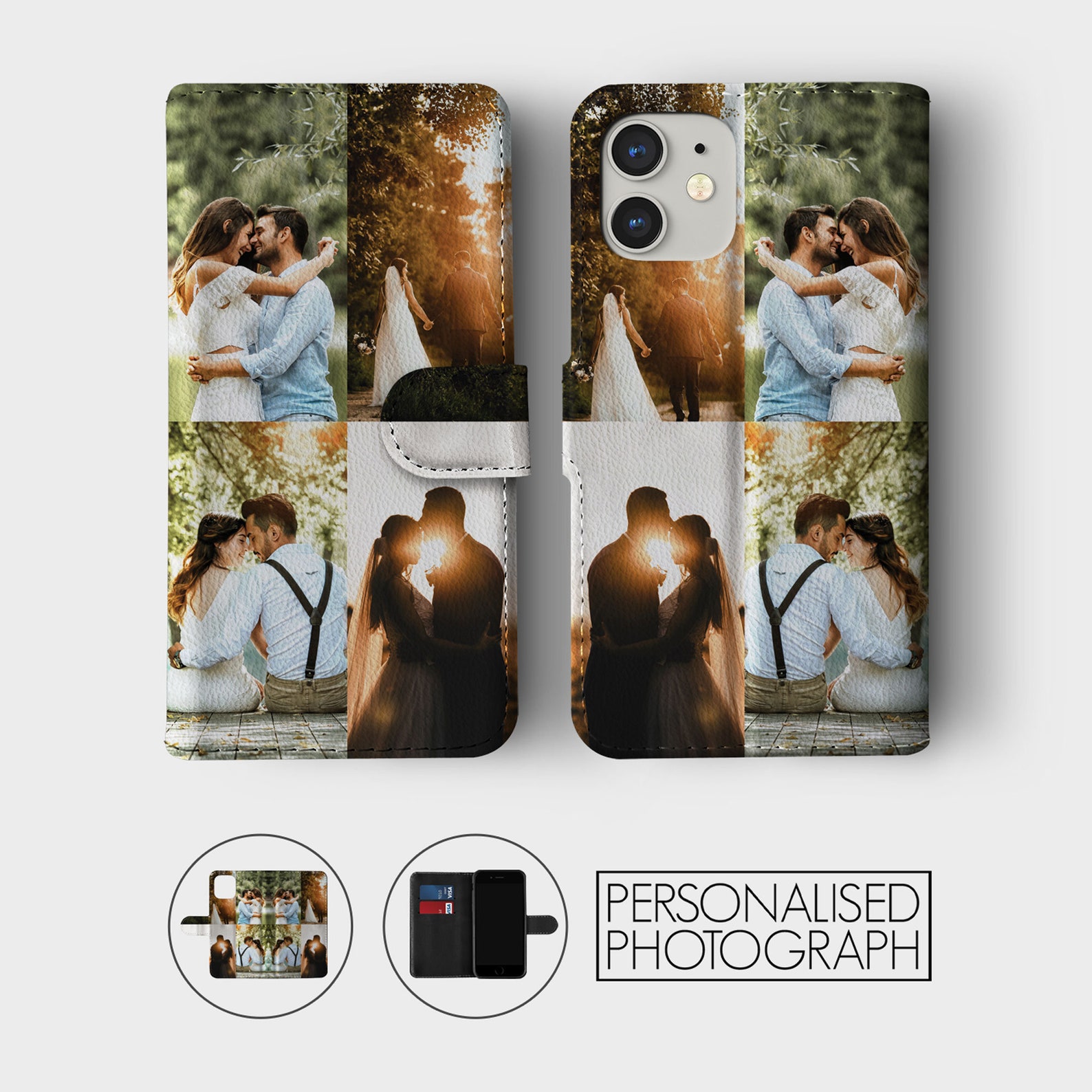 Personalised Flip Wallet Phone Case Custom Photo Picture Image Etsy UK