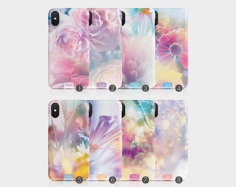 Tirita Twardy futerał na telefon Kwiatowy gradient Płynne kolory Kwiaty na iPhone 12 5 5s SE 6 6s 7&8 Plus X Xs Max Xr 11 Samsung Motorola LG Huawei