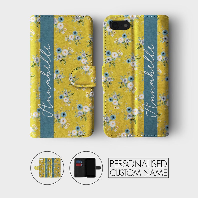 Tirita Personalised Wallet Flip Case Custom Shabby Chic Etsy UK