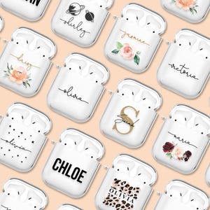 Funda personalizada Tirita para AirPods 1, 2, 3, 4, AirPods Pro 1 y 2. Bonita funda de diseño para chicas, con llavero con clip.