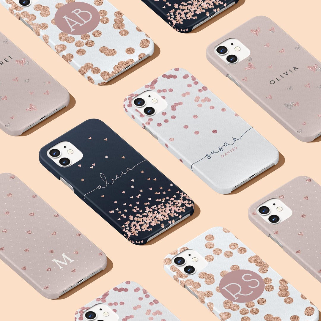 Personalised Phone Case | Custom Name Initials for iPhone 17 17e 16 16e ...