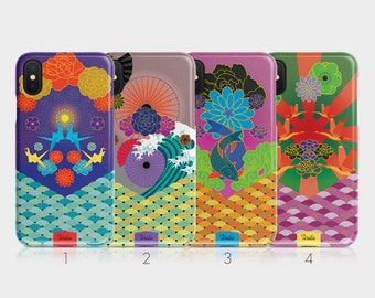 Tirita Hard Phone Case Japanese Bloom Birds Sunrise Zen Crane Koi Pond iPhone 12 5 5s SE 6 6s 7&8 + X Xs 11 Samsung Motorola LG Huawei HTC