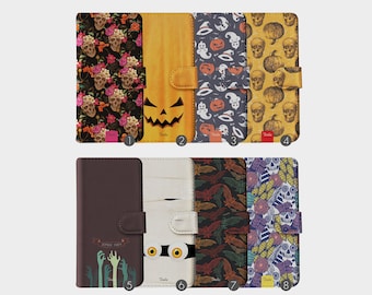 Portefeuille Tirita Étui pour téléphone à rabat en cuir Halloween citrouille en sucre Sculls fantôme zombie momie pour iPhone 15 14 13 12 11 SE 6 7 8 Plus X Xr Xs Max