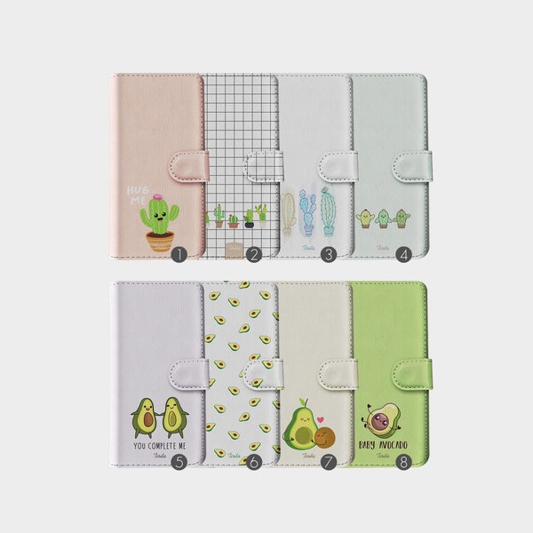 Portefeuille Tirita Étui pour téléphone à rabat en cuir Cactus Kawaii Avocat Citations drôles pour iPhone 15 14 13 12 11 SE 6 6s 7 8 Plus Xr Xs Max Samsung