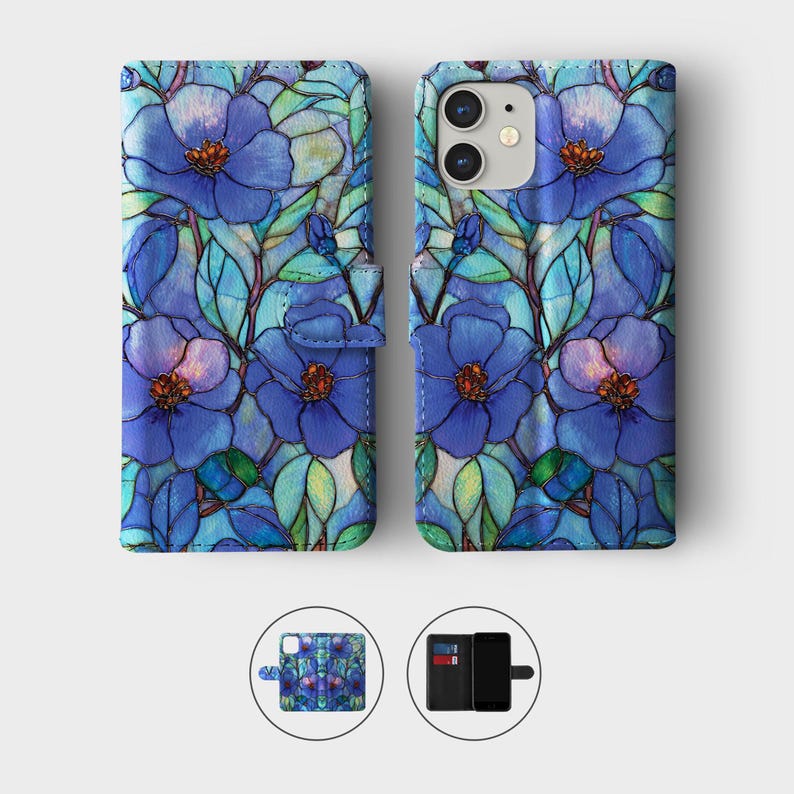 Plånboksfodral i målat glas | iPhone 17-fodral | iPhone 16 | iPhone 13 | iPhone 15 | iPhone 14 | iPhone 11 Pro Max Plus | S22 S24 S25 07