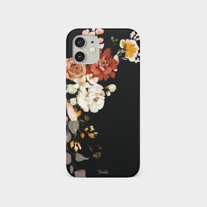 Étui rigide pour téléphone Tirita, roses florales, fleurs vintage, branche de fleurs de cerisier pour iPhone 15 14 13 12 5 5s SE 6 7 & 8 X Xs Samsung S20 S10 S9 06