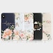 Personalised Initials Custom Hard Phone Case Floral Fresh Flowers English Roses Gold Name iPhone 12 5 5s SE 6 6s 7 8 Plus Samsung Motorola 