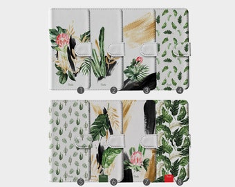 Tirita Brieftasche Leder Flip Handyhülle Tropische Pflanzen Grüne Blätter Kaktus Blume Palme für iPhone 15 14 13 12 11 SE 6 6s 7 8 Plus X Xr Xs Max