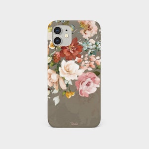 Étui rigide pour téléphone Tirita, roses florales, fleurs vintage, branche de fleurs de cerisier pour iPhone 15 14 13 12 5 5s SE 6 7 & 8 X Xs Samsung S20 S10 S9 05