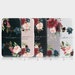 Personalised Initials Custom Hard Phone Case Floral English Roses Vintage Flowers Gold Name iPhone 12 5 5s SE 6 6s 7 8 + Samsung Motorol 