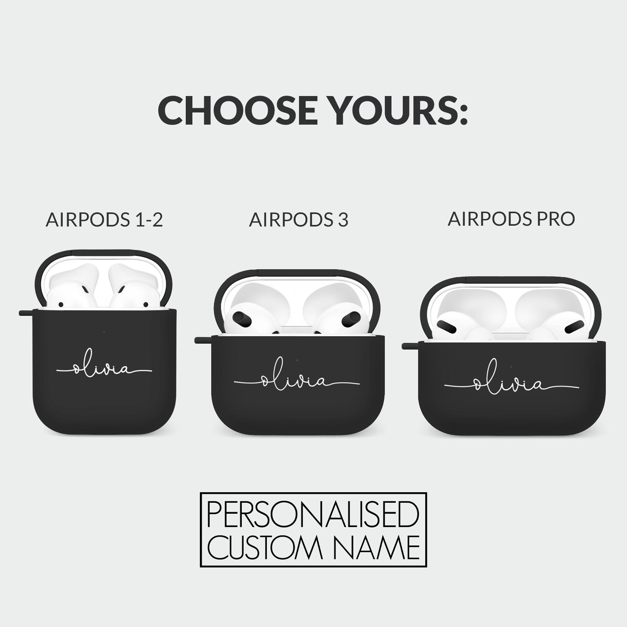 Personalised Airpods Case Cover | Soft Shell For Airpods Pro 1 2 3 | Rose Gold Stars Flowers | Roses Honeybee Name |Monogram Glitter