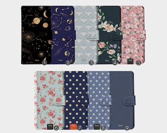 Tirita Wallet Flip Phone Case Flowers Roses Daises Space Moon Stars Planets Bees Polka Dot for iPhone 14 13 12 11 6 7 XR SE Samsung Galaxy