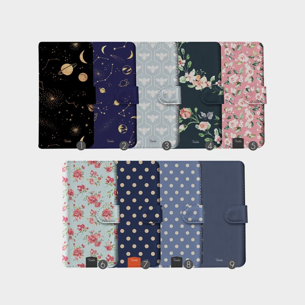 Tirita Wallet Flip Telefoonhoesje Bloemen Rozen Daises Space Moon Stars Planeten Bijen Polka Dot voor iPhone 15 14 13 12 11 6 7 XR SE Samsung