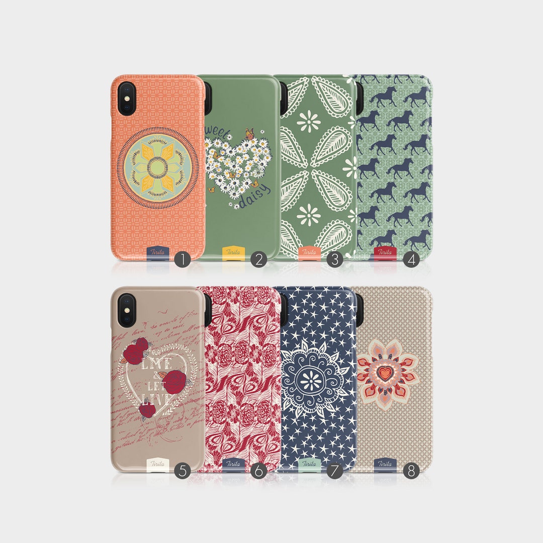 Tirita Hard Phone Case Gypsy Bohemian Boho Mandala Heart Horses for