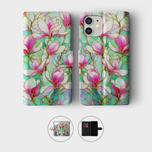 Plånboksfodral i målat glas | iPhone 17-fodral | iPhone 16 | iPhone 13 | iPhone 15 | iPhone 14 | iPhone 11 Pro Max Plus | S22 S24 S25 01