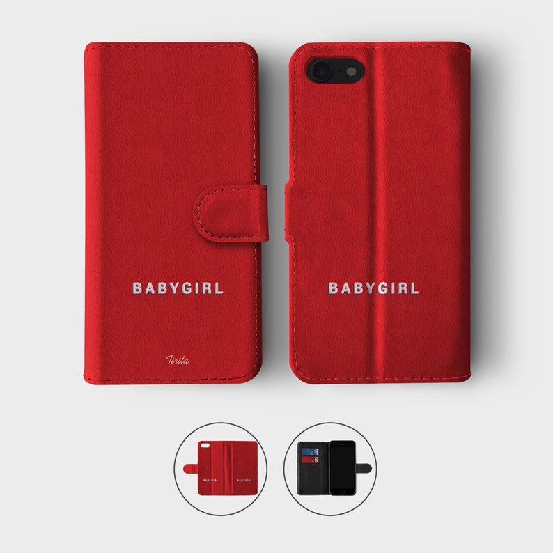 Tirita Wallet Leather Flip Phone Case Quotes Ombre Bich Mode Etsy