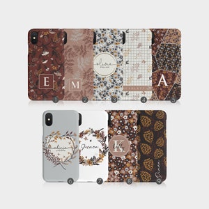 Tirita Personalised Case Custom Cover Autumn Leaves Flowers Wreath Nature Rose Gold for iPhone 15 14 13 12 11 Xs 5s 8 SE 6s Samsung S20 S10