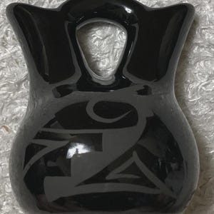 Wedding Vase Black Cedar Mesa Navajo Pottery Southwest Vintage