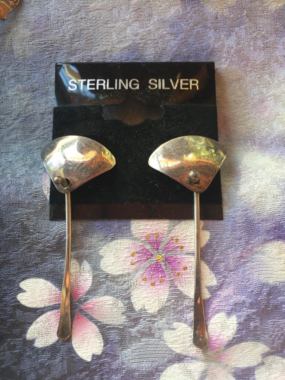 Artisan Designed 2" Dangle Sterling Silver French… - image 6