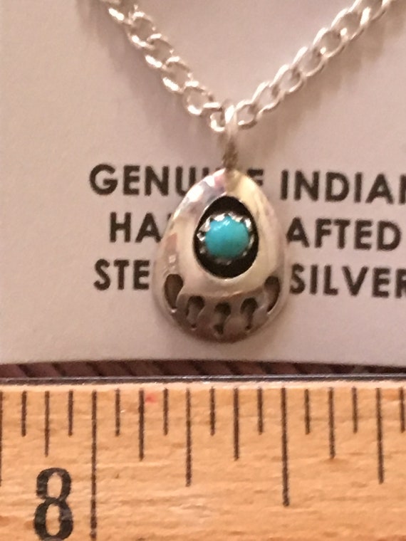 Traditional Navajo Bear Claw Turquoise in Sterlin… - image 3