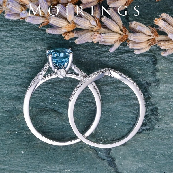 Aquamarine Engagement Ring - Etsy