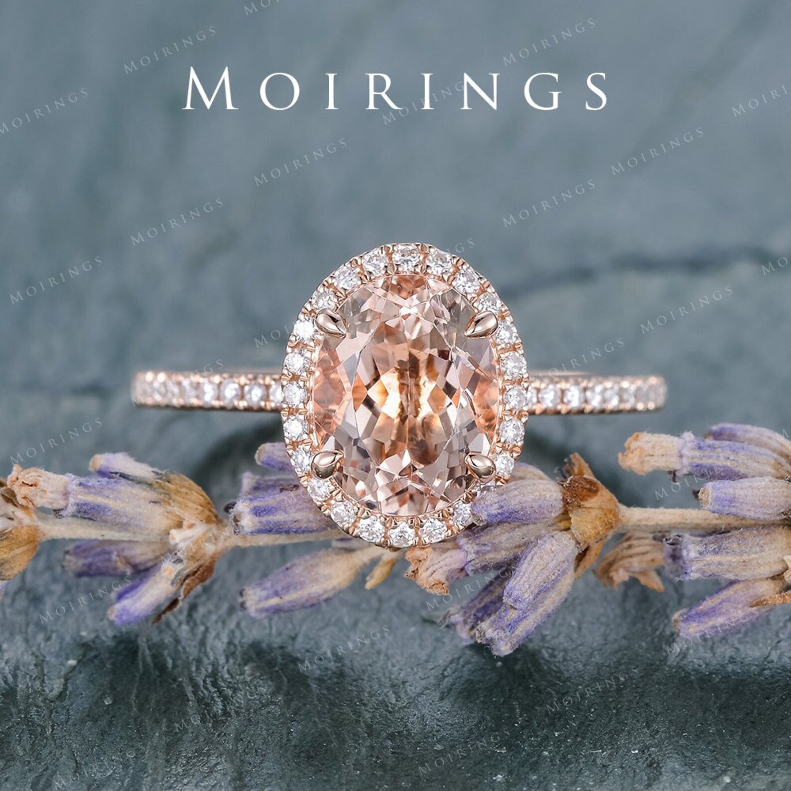 Rose Gold Engagement Ring Oval Cut Ring Wedding Etsy