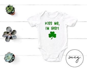 St. Patrick's Day Outfit, Irish Baby, St. Patty Baby Outfit, St Patrick's Day, Baby Clothes, Kiss Me I'm Irish, St. Patty's Day, Irish Gift