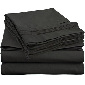 TOP Split King Royal Collection 1900 Egyptian Cotton Bamboo Quality Bed Sheet Set with 1 Fitted Sheet with 34" Split 1 King Flat and 2 Pcs image 7