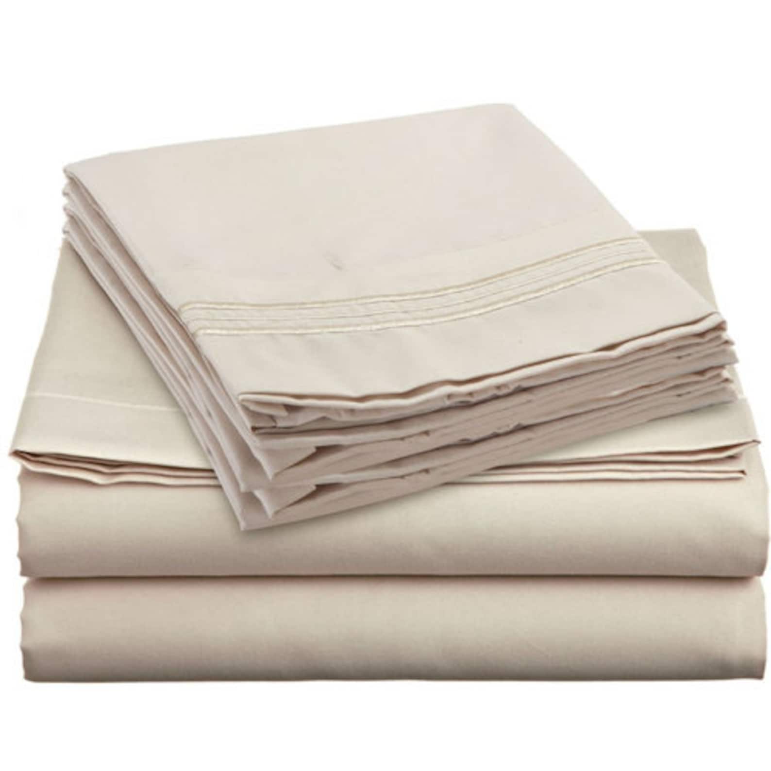 Royal Collection 1900 Split King Sheet Set – 5pc Bamboo Quality, Deep Pocket, Wrinkle & Shrink Free (Grey) - View #5
