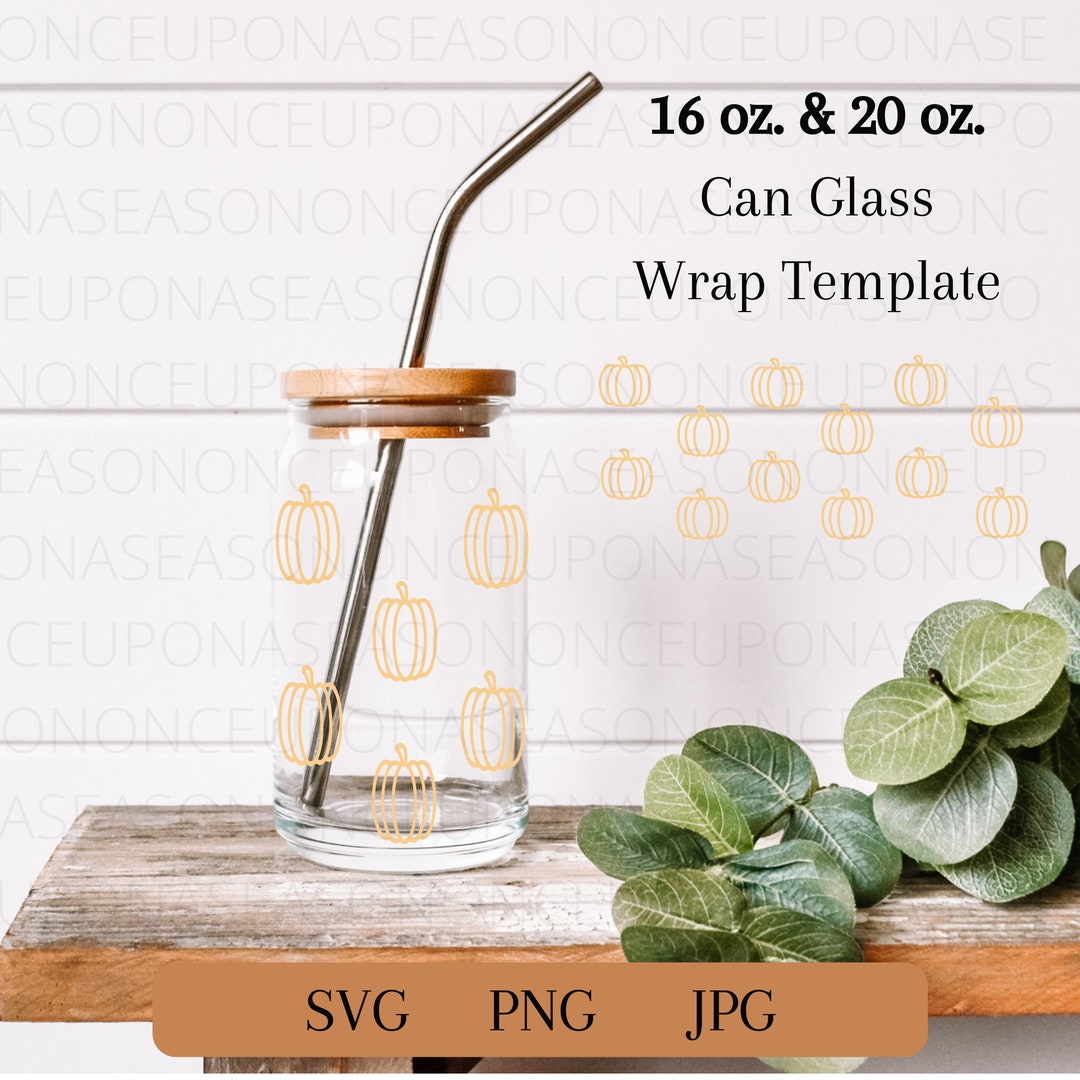 16oz. & 20oz. Libbey Can Glass SVG | Pumpkin | Fall | Digital Download ...