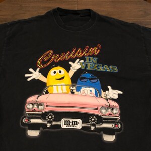 vintage M&Ms cruisin’ in Vegas convertible XL black t shirt