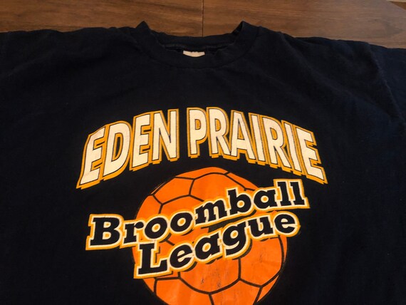 vintage Eden Prairie Broomball Minnesota XL Navy Blue T Shirt
