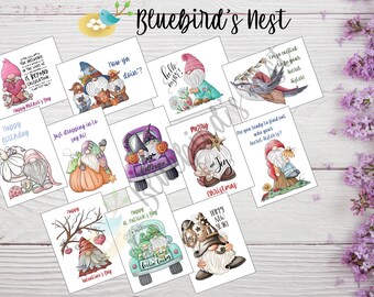Secret Sister - Gnomes (12 Cards / 12 Designs)