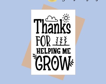 Graduation - Thanks for Helping Me Grow (Set of 10)