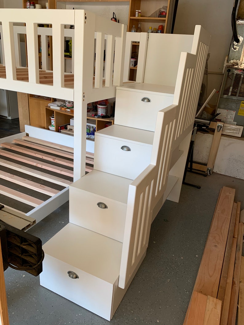 Bunk Bed With Storage Stairs Drawers - Etsy