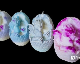 Vela de ovo de dragão decoração para casa vela pilar vela de cera de soja natural com vela de cristal Vela tie dye com cristal misterioso