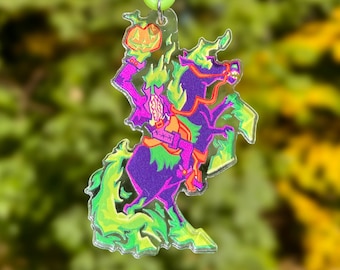 halloween headless horseman keychain
