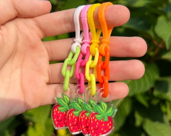 strawberry keychain