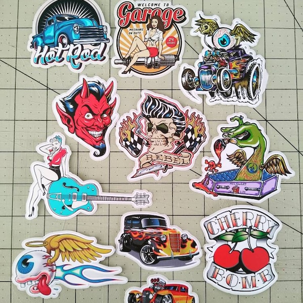 Patch Ricamato Termoadesivo – Logo Rockabilly Psychobilly – 4,4 X 11,5 Cm – Per Giubbotti, Zaini E Cappelli - 2