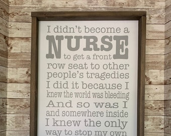 Nurse Sign / Made to order Sign / Rustic Wood Decor / Custom Wood Sign / Custom Sign Design / Farmhouse sign