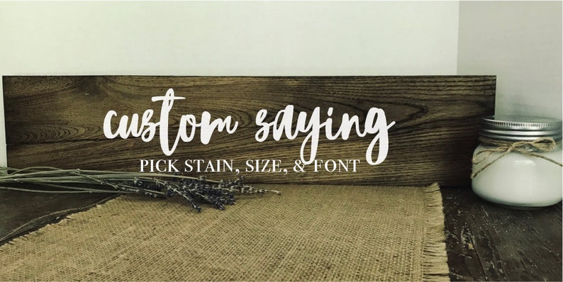 Custom Wood Sign, Rustic Home Decor, Personalized Quote - Etsy