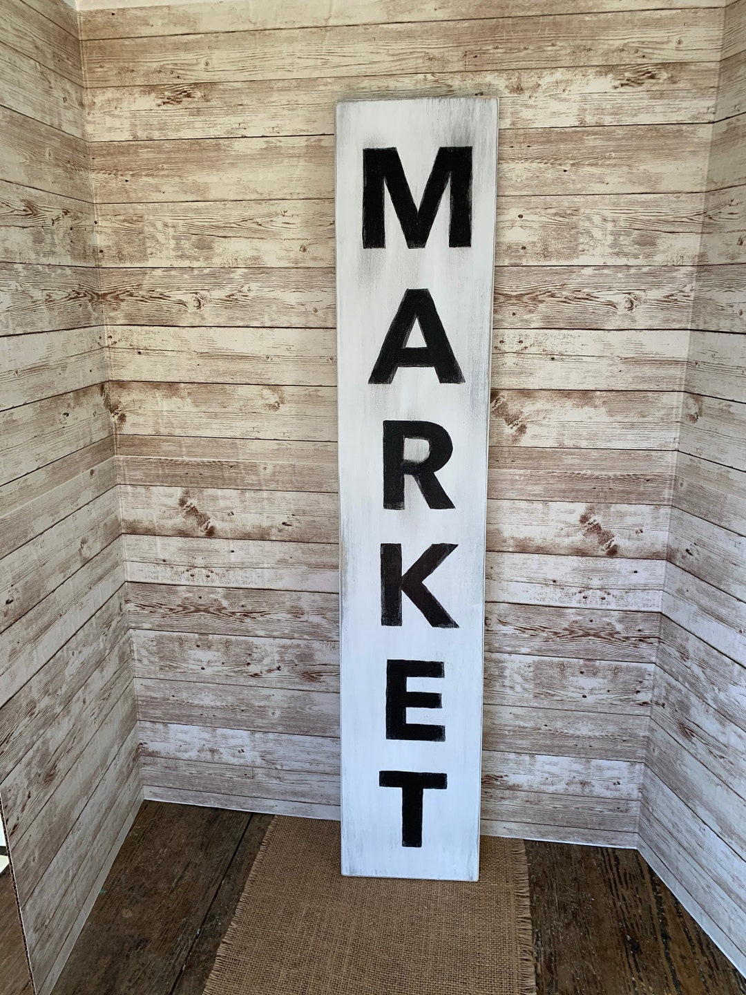 Rustic 'market' Wood Sign, Distressed Farmhouse Decor - Etsy