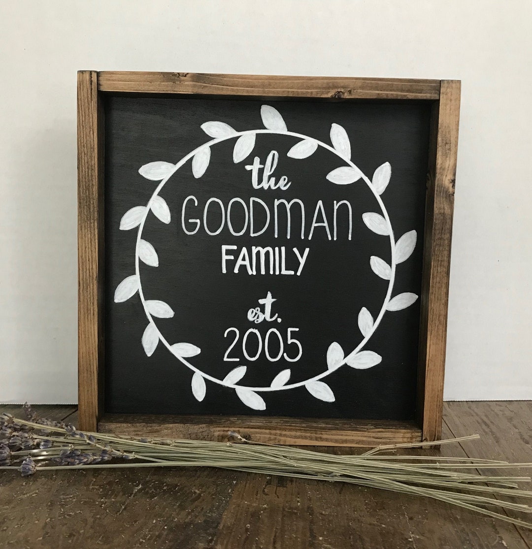 Custom Family Established Sign, Rustic Wood Farmhouse Decor - Etsy