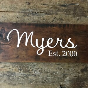 Established Sign / Made to order Sign / Rustic Wood Decor / Custom Wood Sign / Custom Sign Design / Wood Plaque