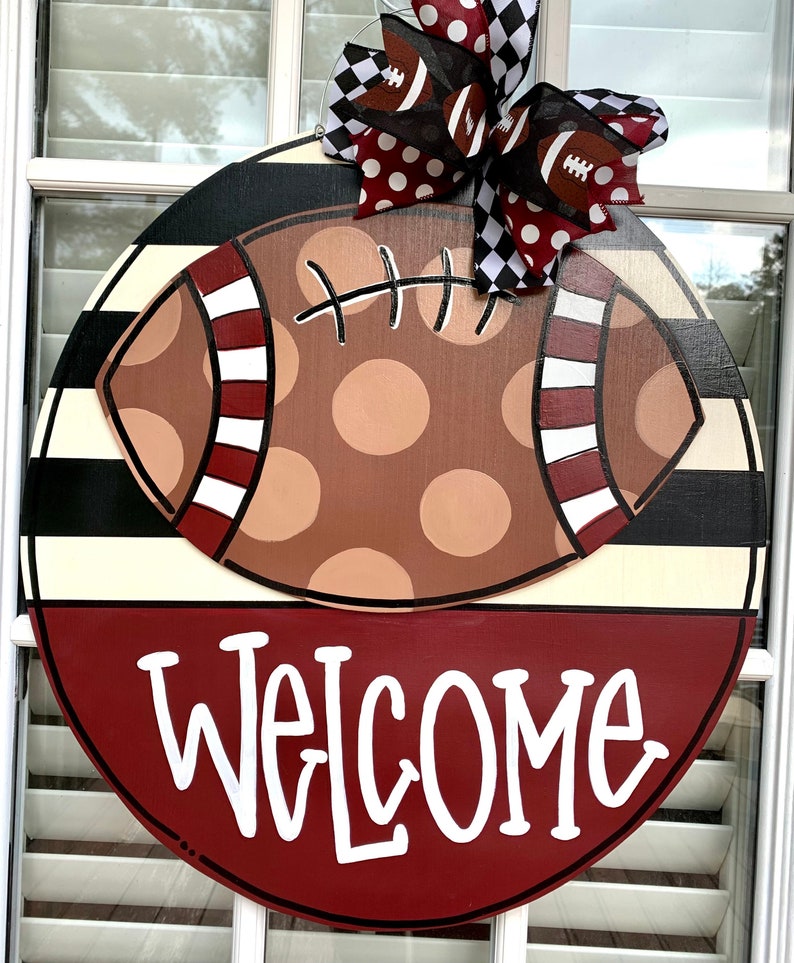 Made to Order Sports Door Hanger Any Color Clemson Colors Etsy