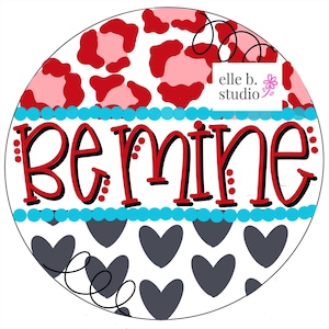 TEMPLATE: Valentine Door Hanger Template, Be Mine Door hanger, Love